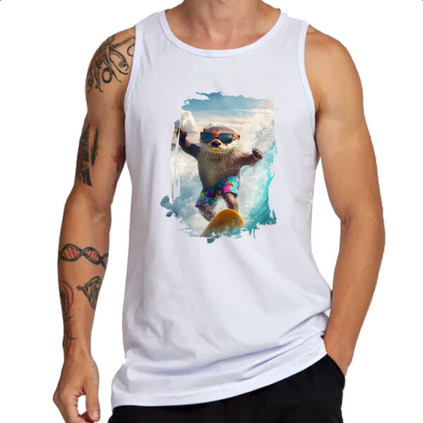 Camiseta Regata Lontra sufando - Imagem 3