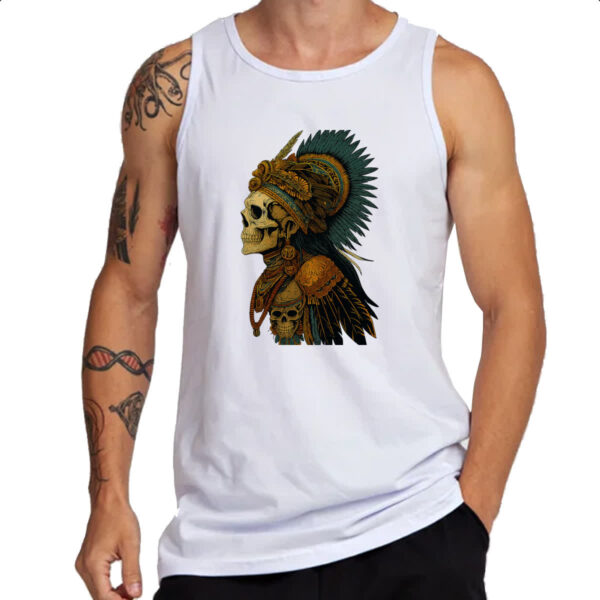 Camiseta Regata Totem Caveira Indigena - Imagem 3