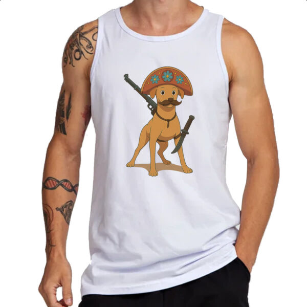 Camiseta Regata Caramelo Cangaceiro Cartoon - Imagem 3