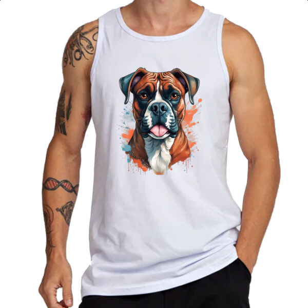 Camiseta Regata Boxer Watercolor Arte - Imagem 3
