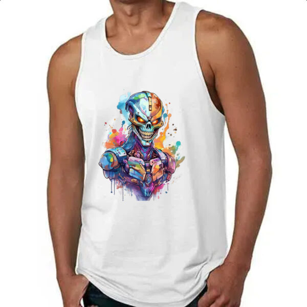 Camiseta Regata Exterminador Watercolor Arte - Imagem 4