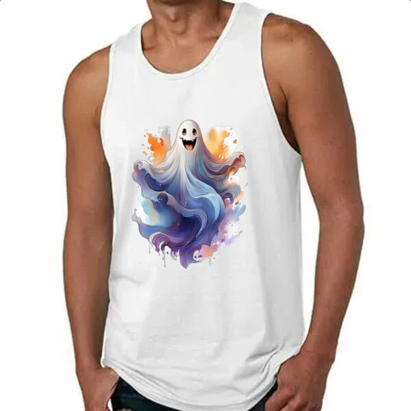 Camiseta Regata Fantasma Watercolor Arte - Imagem 4