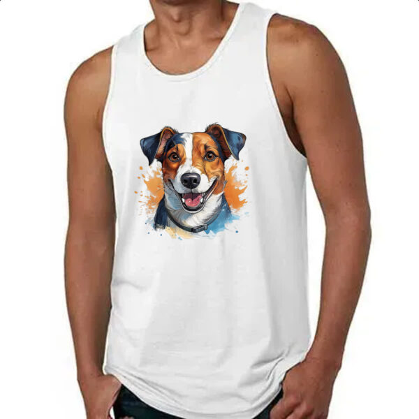 Camiseta Regata Jack Russell Terrier Watercolor Arte - Imagem 4