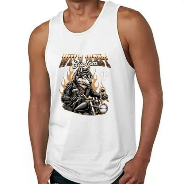 Camiseta Regata Lobo Wild West Custom - Imagem 4
