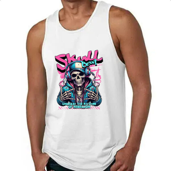 Camiseta Regata Skull Beat - Imagem 4