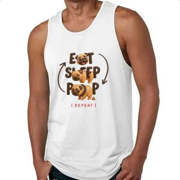 Camiseta Regata Pug e o seu ciclo - Imagem 4