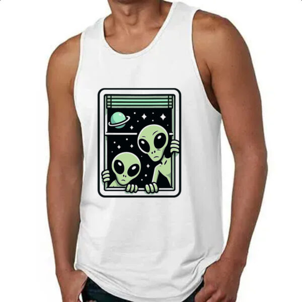 Camiseta Regata Aliens na janela - Imagem 4