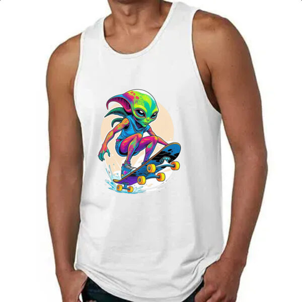 Camiseta Regata ET andando de skate - Imagem 4