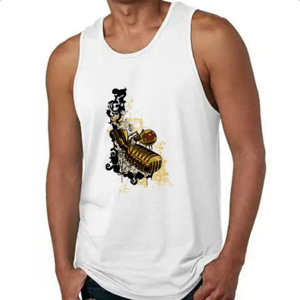 Camiseta Regata Microofone Gothic Arte - Imagem 4