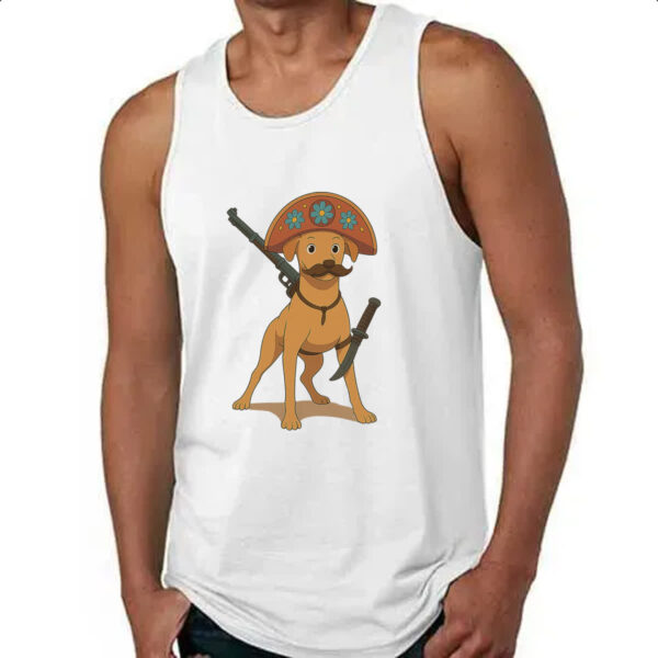 Camiseta Regata Caramelo Cangaceiro Cartoon - Imagem 4