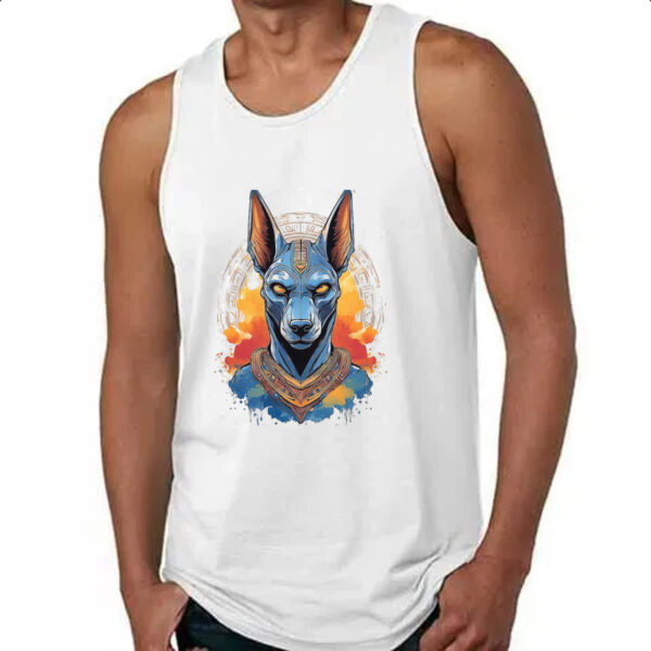 Camiseta Regata Anubis Watercolor Arte - Imagem 4
