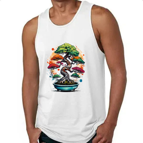 Camiseta Regata Bonsai Watercolor Arte - Imagem 4
