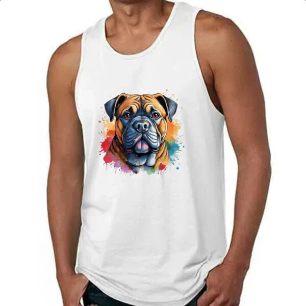 Camiseta Regata Bulmastife Watercolor Arte - Imagem 4