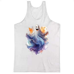 Camiseta Regata Fantasma Watercolor Arte