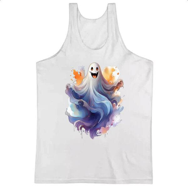 Camiseta Regata Fantasma Watercolor Arte