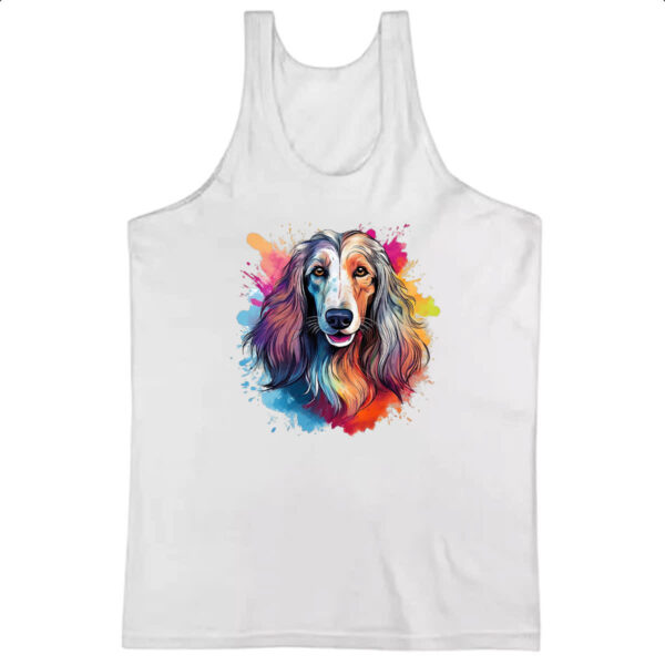 Camiseta Regata Galgo afegao Watercolor Arte