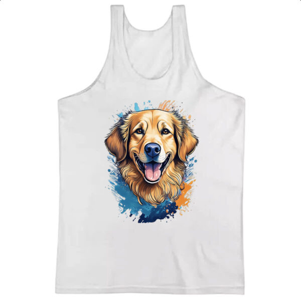 Camiseta Regata Golden Retriever Watercolor Arte