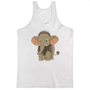 Camiseta Regata Filhote de Mamute Cartoon
