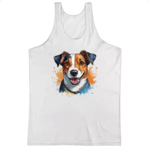 Camiseta Regata Jack Russell Terrier Watercolor Arte