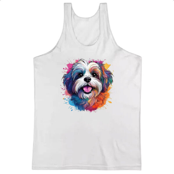 Camiseta Regata Lhasa apso Watercolor Arte