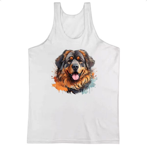 Camiseta Regata Mastim tibetano Watercolor Arte