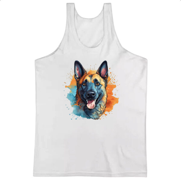 Camiseta Regata Pastor belga Watercolor Arte