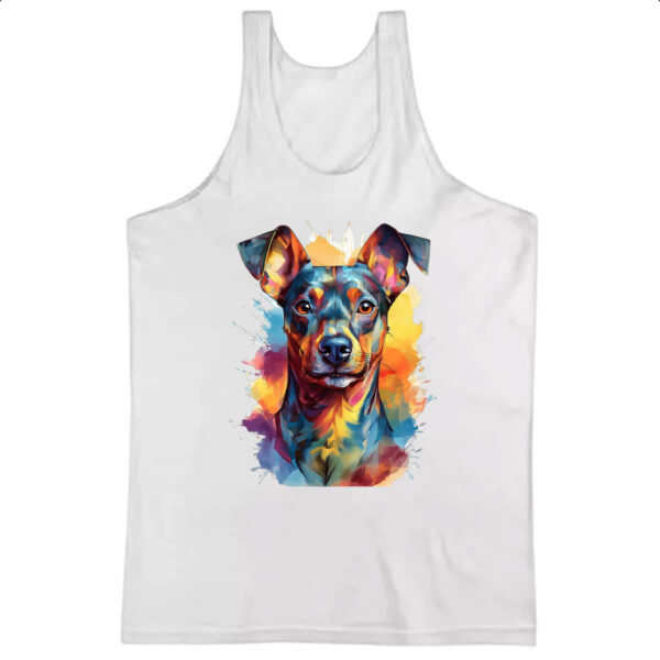 Camiseta Regata Pinscher Watercolor Arte
