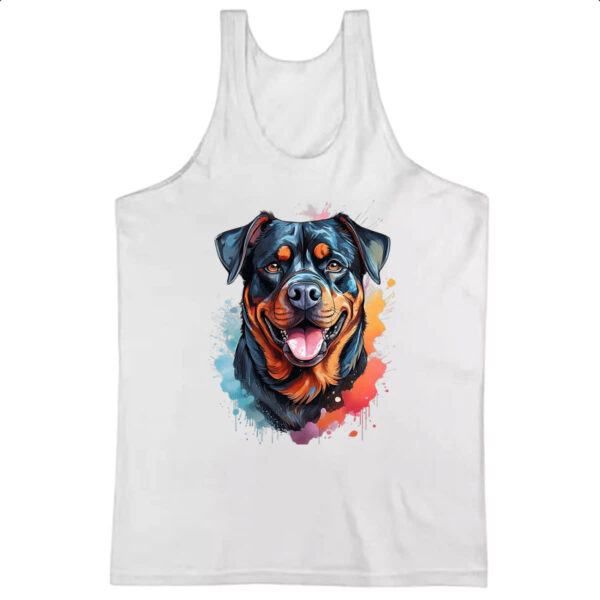 Camiseta Regata Rottweiler Watercolor Arte
