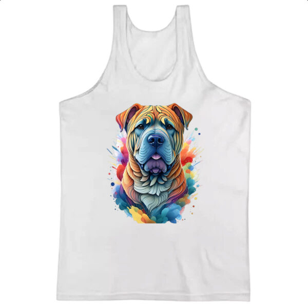 Camiseta Regata Shar-pei Watercolor Arte