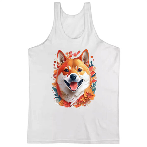 Camiseta Regata Shiba Inu Watercolor Arte