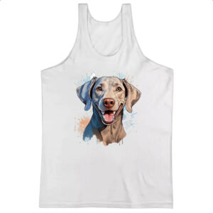 Camiseta Regata Weimaraner Watercolor Arte