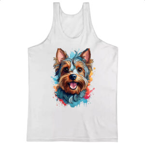 Camiseta Regata Yorkshire Terrier Watercolor Arte