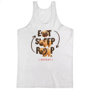Camiseta Regata Pug e o seu ciclo