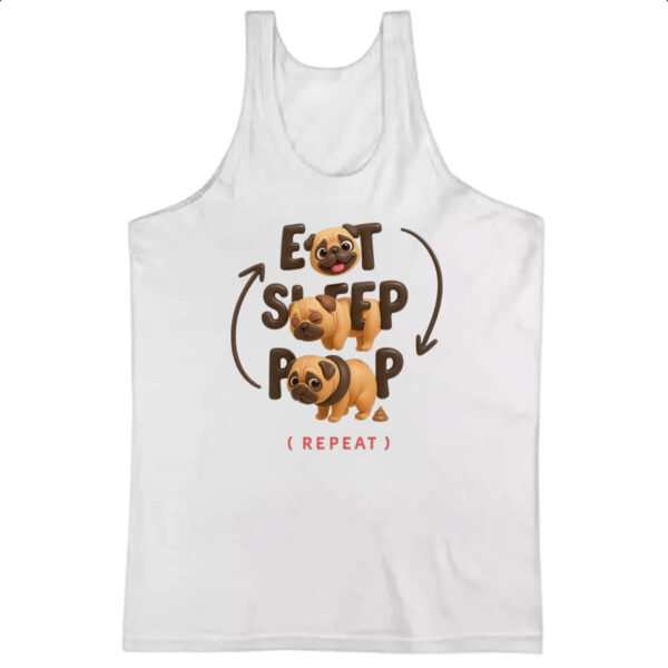Camiseta Regata Pug e o seu ciclo