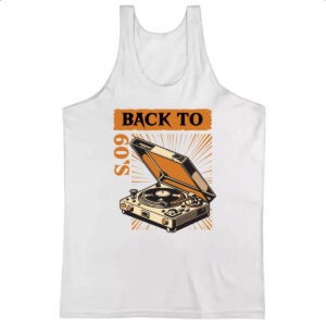 Camiseta Regata Back to anos 60 vitrola