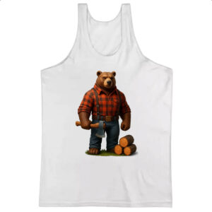 Camiseta Regata Urso Lenhador