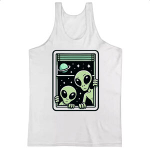Camiseta Regata Aliens na janela