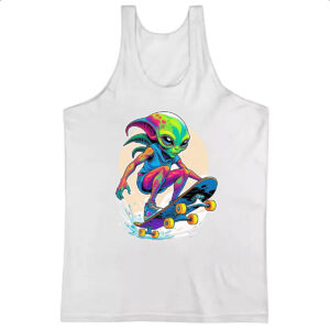 Camiseta Regata ET andando de skate