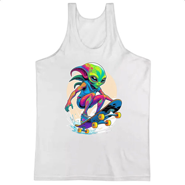 Camiseta Regata ET andando de skate