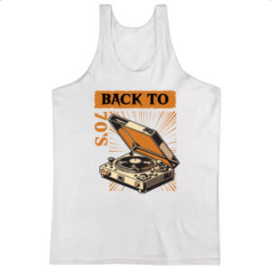 Camiseta Regata Back to anos 70 vitrola