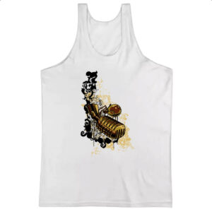 Camiseta Regata Microofone Gothic Arte