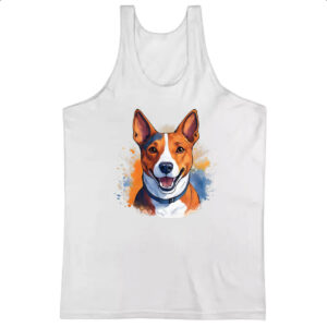 Camiseta Regata Basenji Watercolor Arte