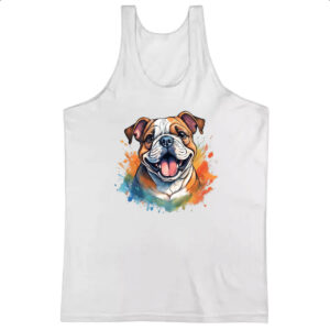 Camiseta Regata Bulldog Watercolor Arte