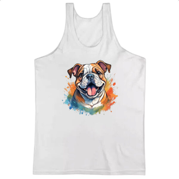 Camiseta Regata Bulldog Watercolor Arte