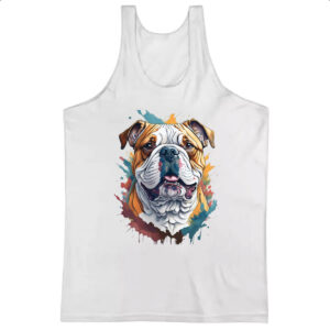 Camiseta Regata Bulldog ingles Watercolor Arte