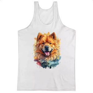 Camiseta Regata Chow Chow Watercolor Arte