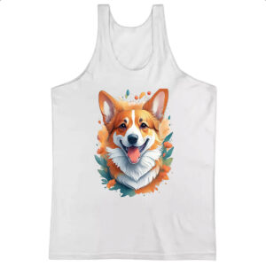 Camiseta Regata Corgi Watercolor Arte