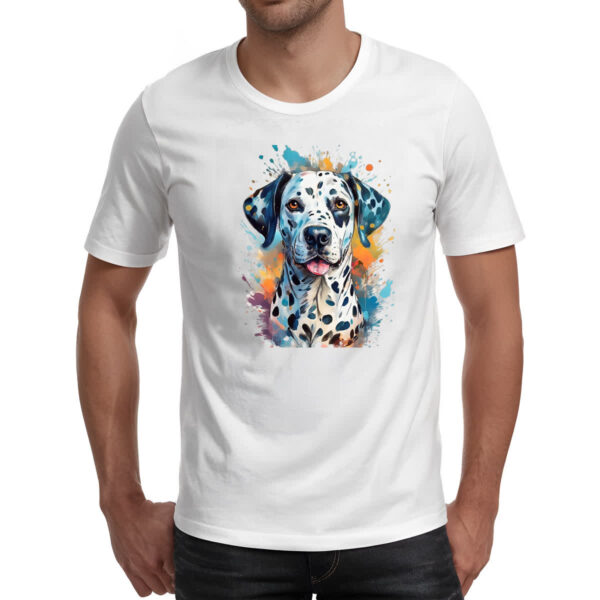 Camiseta Unissex Dalmata Watercolor Arte - Imagem 2