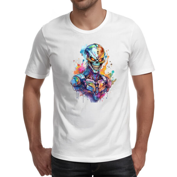 Camiseta Unissex Exterminador Watercolor Arte - Imagem 2