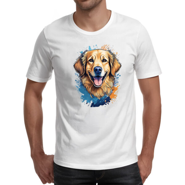 Camiseta Unissex Golden Retriever Watercolor Arte - Imagem 2